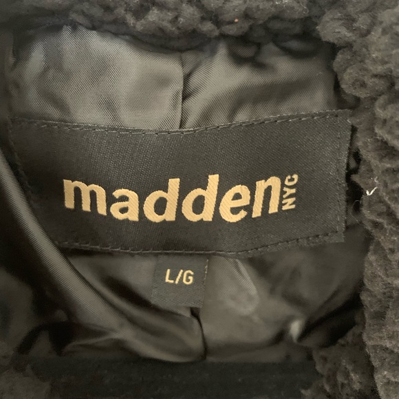 NWT madden teddy bear coat, black - Picture 2 of 4